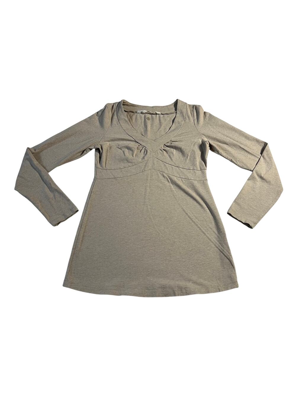 Athleta V-Neck Babydoll Top Size XS Organic Cotton Casual Minimalist Breathable